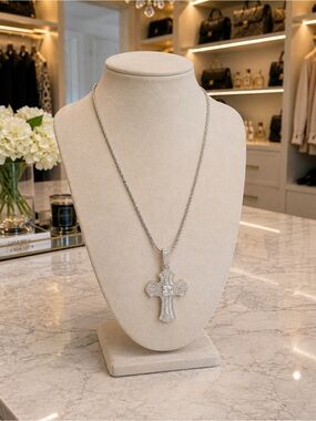 Swarovski crystal Cross pendant on a 24 inch necklace.NWT